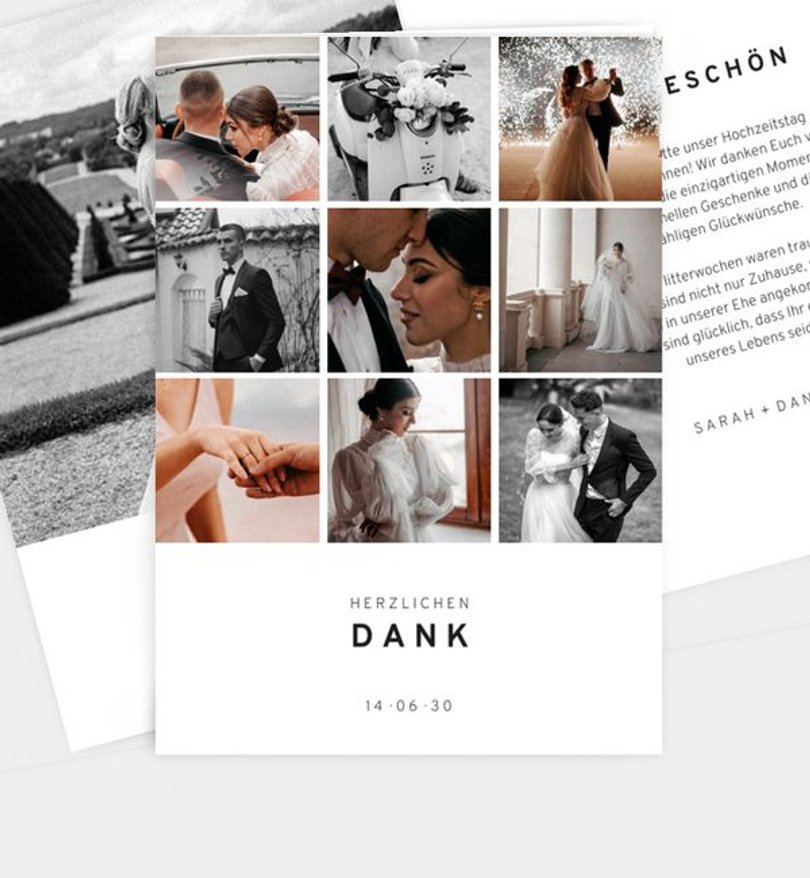 Dankeskarte Hochzeit Amour