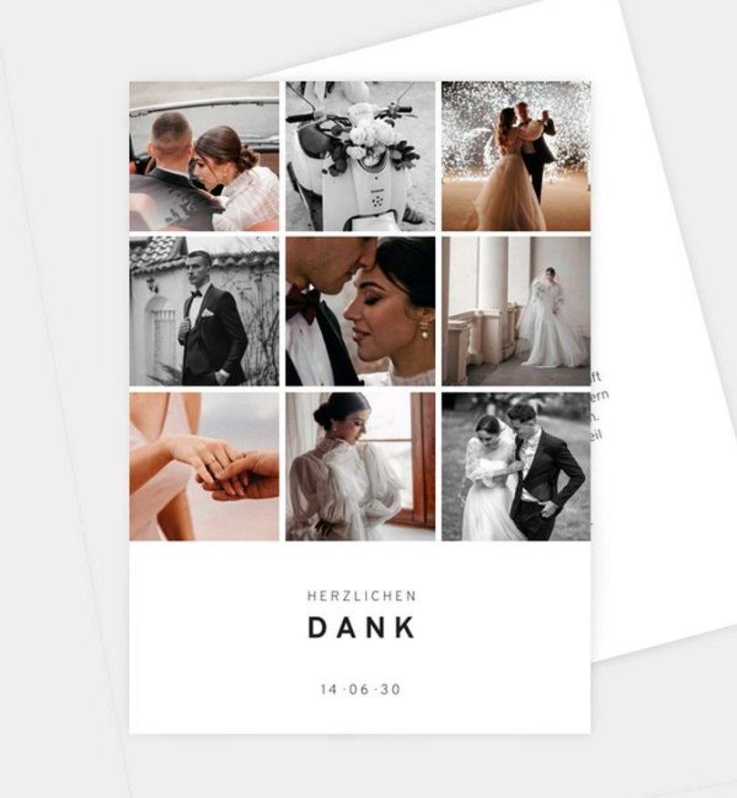 Dankeskarte Hochzeit Amour