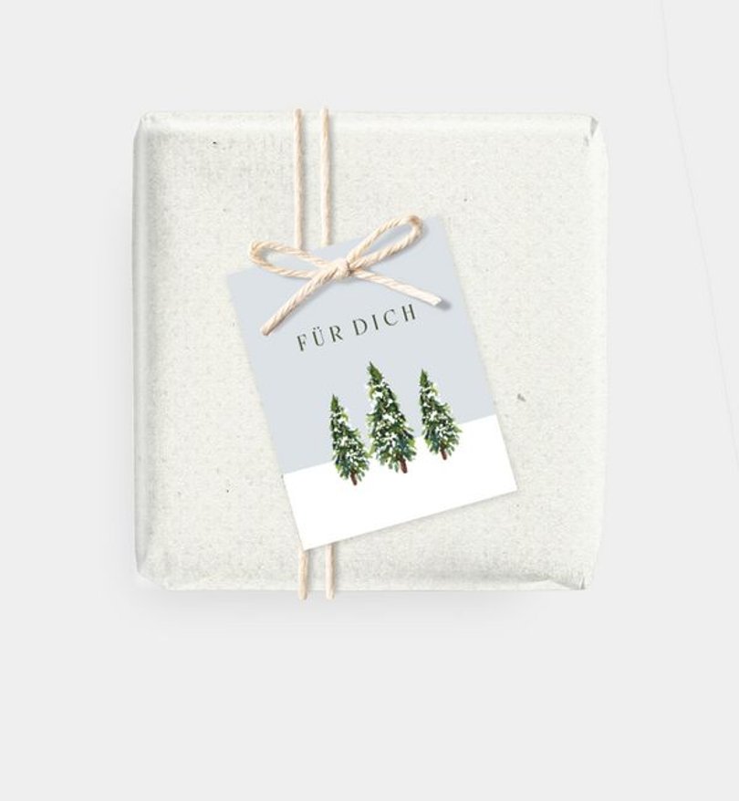 Geschenkanhänger Geschäftlich Schlitten