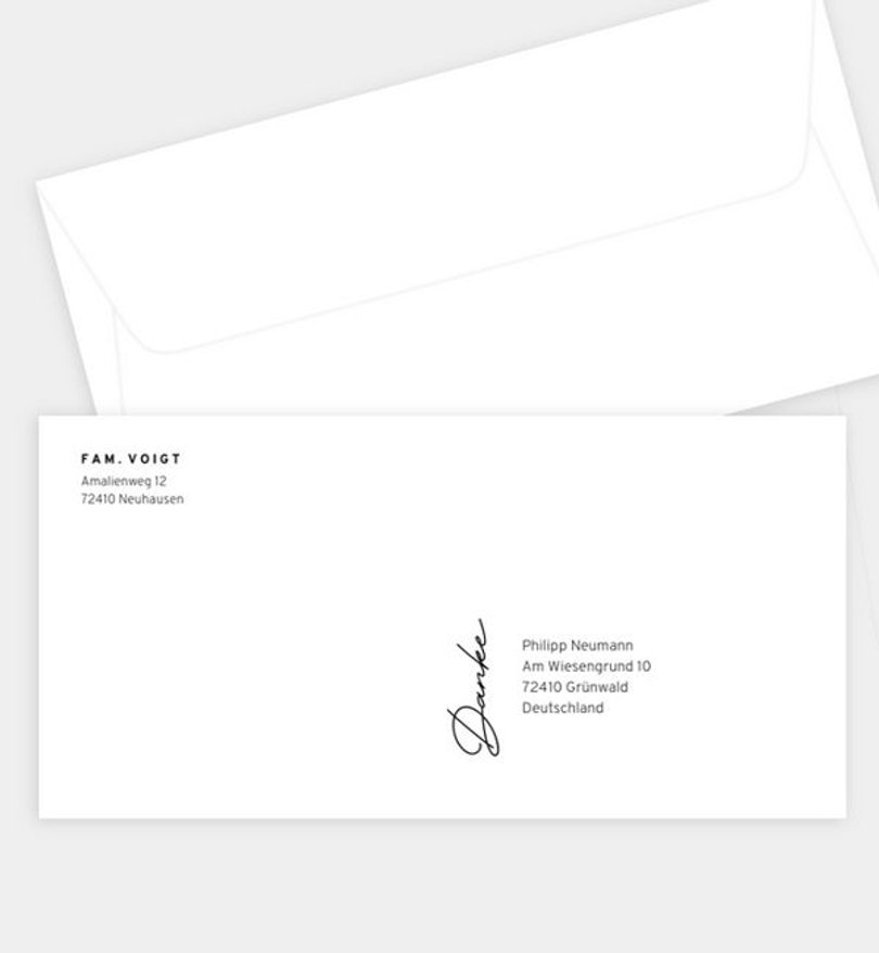 Briefumschlag Hochzeit Modern Love