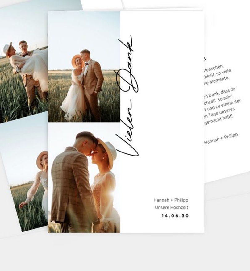 Dankeskarte Hochzeit Modern Love