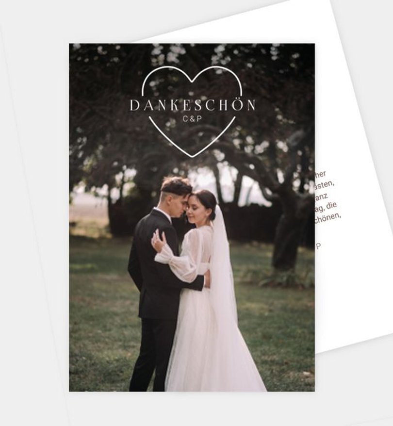 Dankeskarte Hochzeit Full with Love