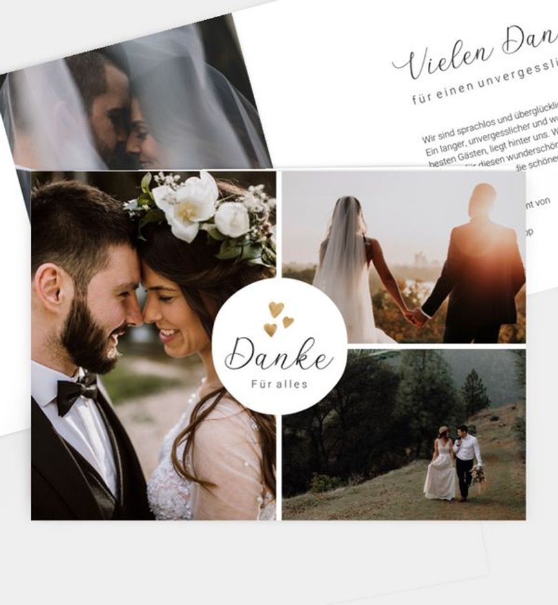Dankeskarte Hochzeit Preciosura