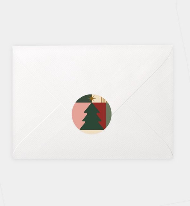 Siegelsticker Geschäftlich Thankful Christmas