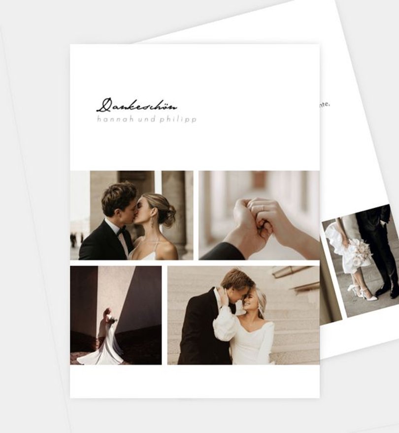 Dankeskarte Hochzeit Simpatico Collage