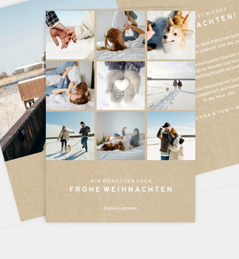 Weihnachtskarte Weihnachten/Privat Bubble Vintage
