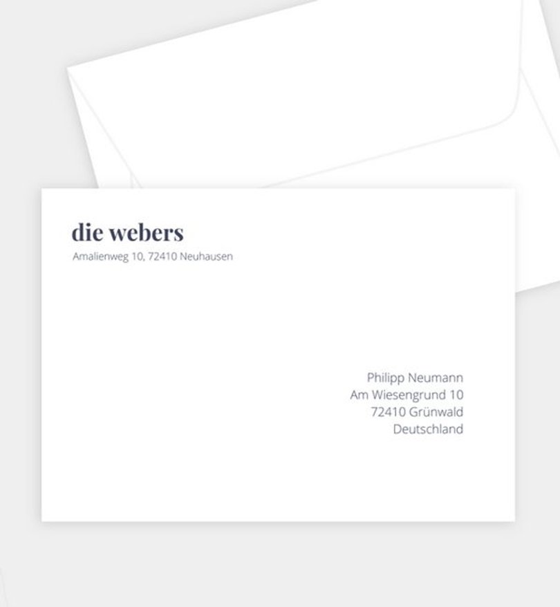 Briefumschlag Weihnachten Modern Type