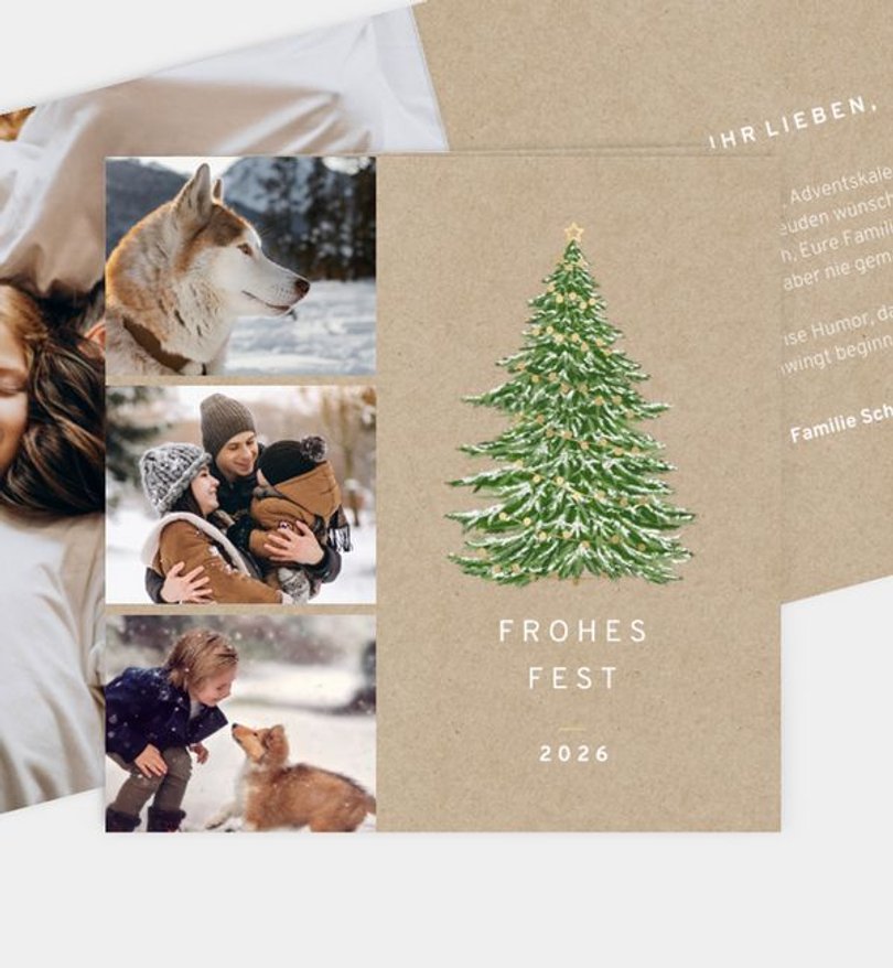 H&H Personalisierte Weihnachtskarte „Issy“ – Mit Wabenmuster, 3D-Effekt, Inklusive Umschlag