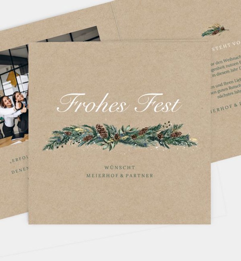Weihnachtskarte Weihnachten geschäftlich Voller Weihnachtsfreude