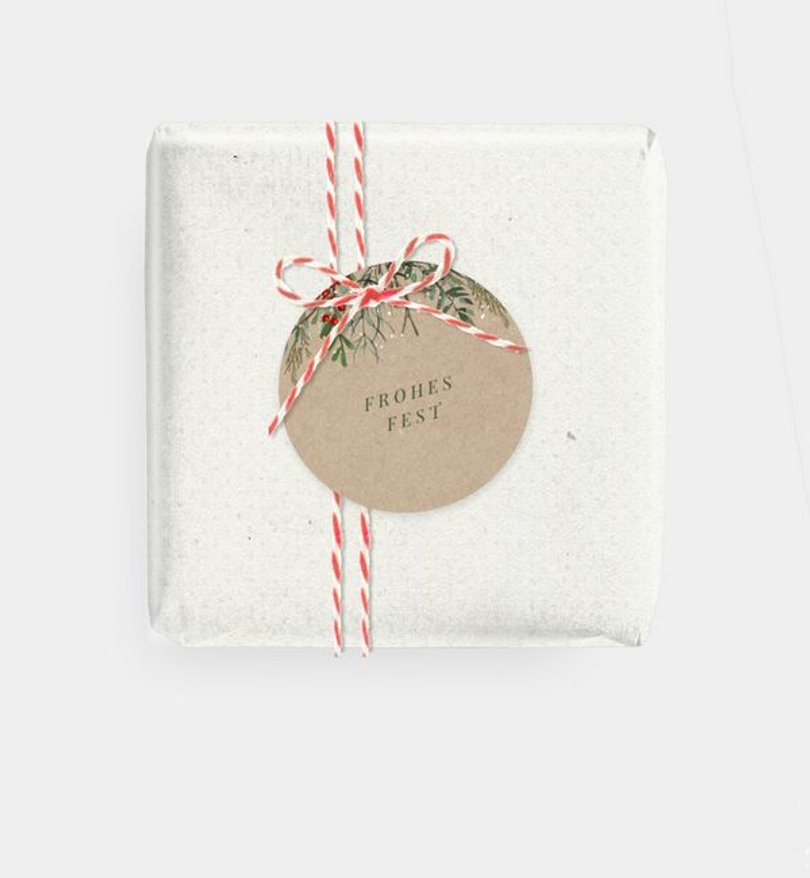 Geschenkanhänger Geschäftlich Tannennadeln