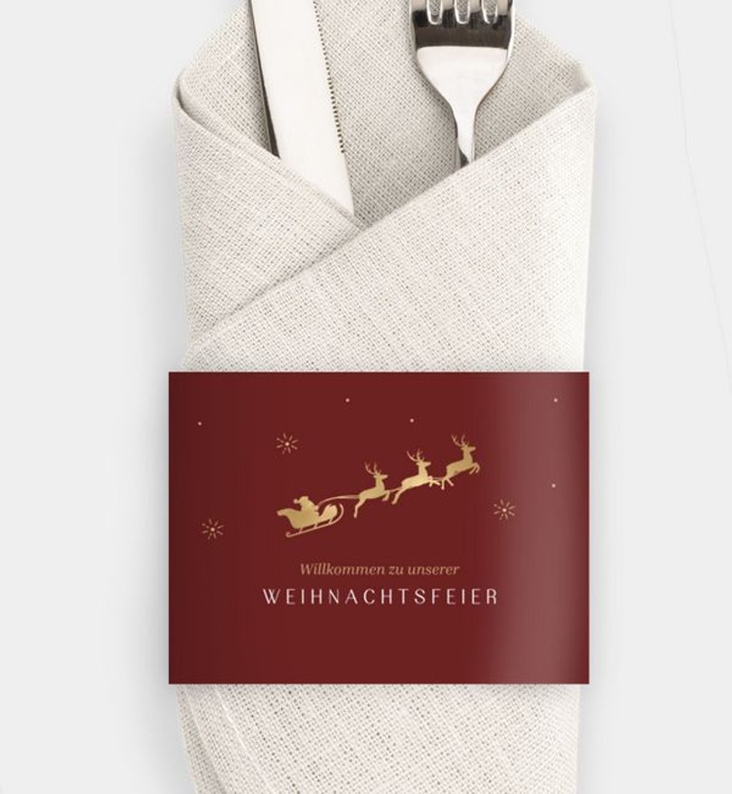Besteck Servietten-Zubehör Geschäftlich Weihnachtsschlitten