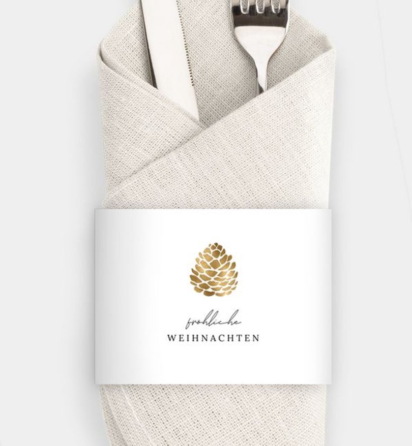Besteck Servietten-Zubehör Geschäftlich Tannenzapfen