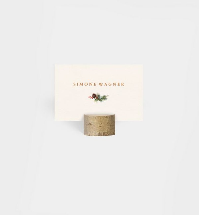 Tischkarte Geschäftlich Klassischer Kranz