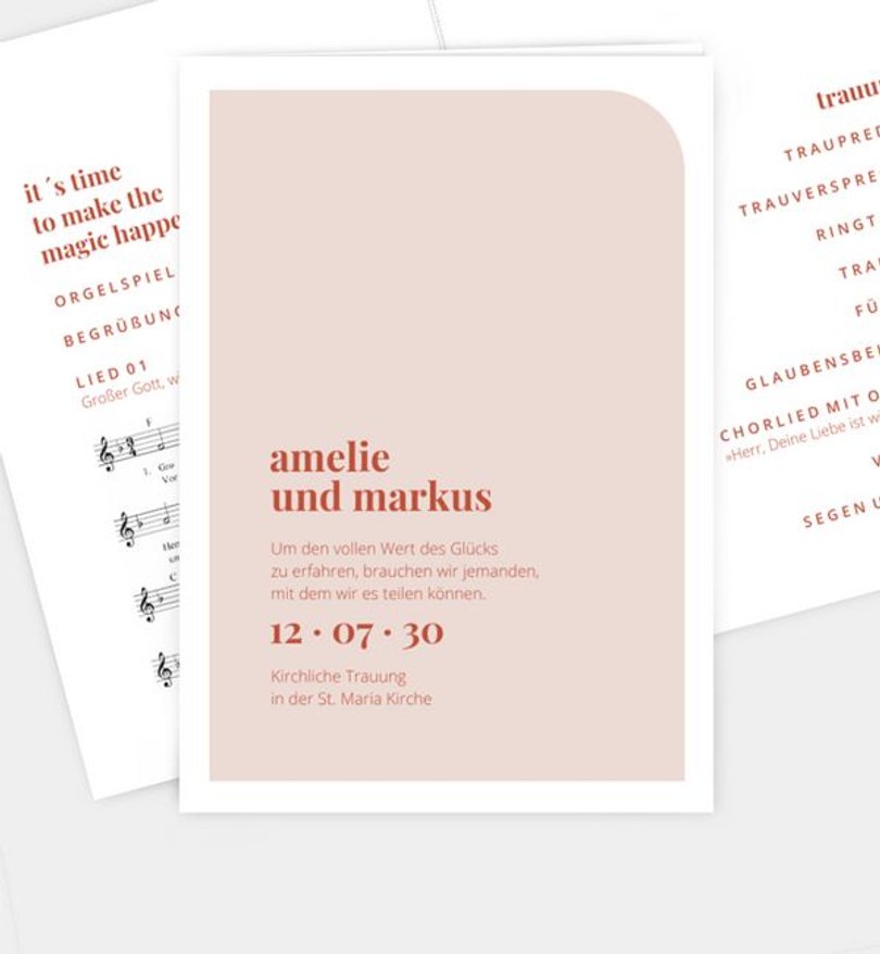 Kirchenheft Hochzeit Modern Type