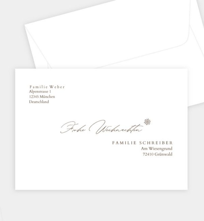 Briefumschlag Weihnachten Vintage Christmas