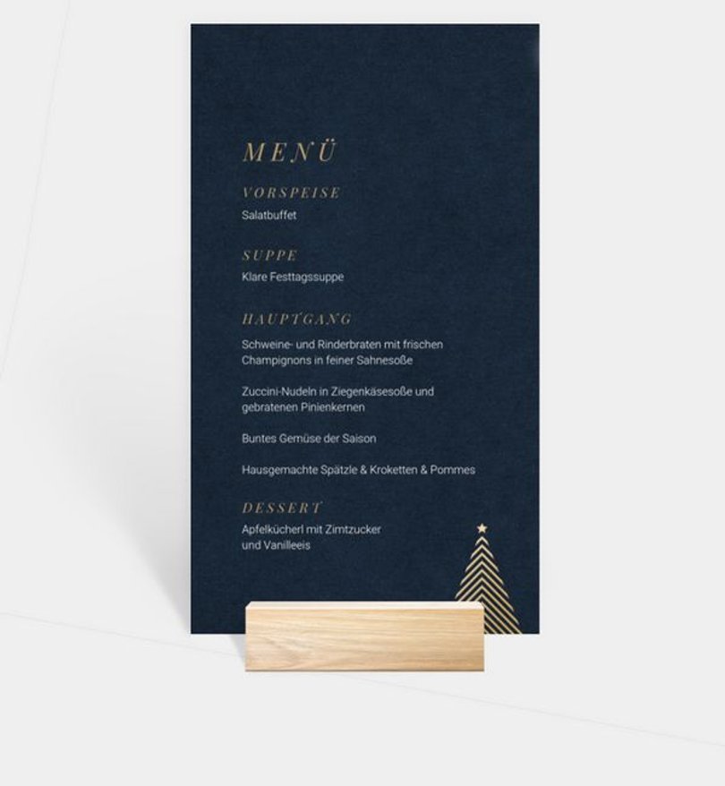 Menükarte Geschäftlich Geometric Christmas
