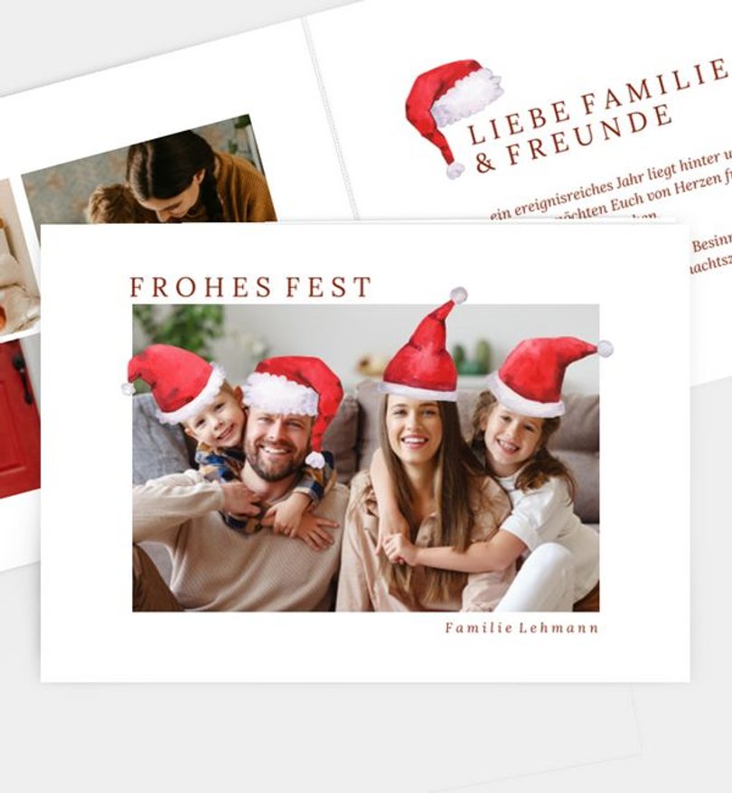 Weihnachtskarte Weihnachten/Privat Mützen