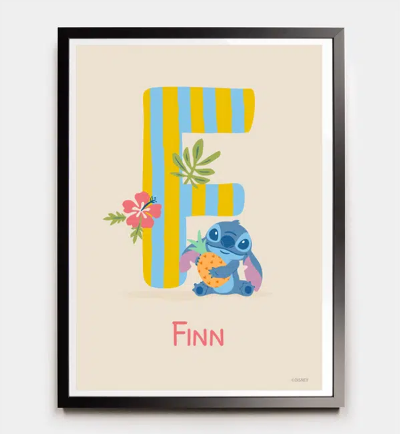Stitch · Buchstabe F mit Namen