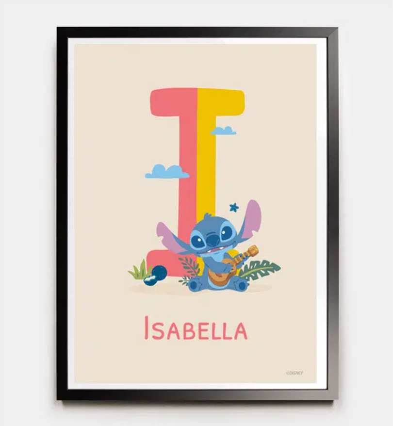 Stitch · Buchstabe I mit Namen