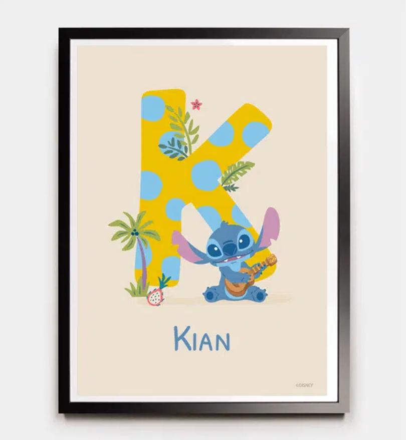 Stitch · Buchstabe K mit Namen