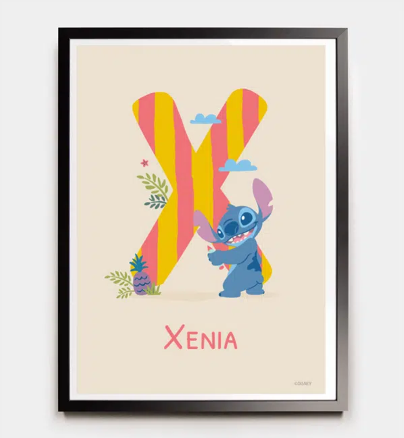 Stitch · Buchstabe X mit Namen