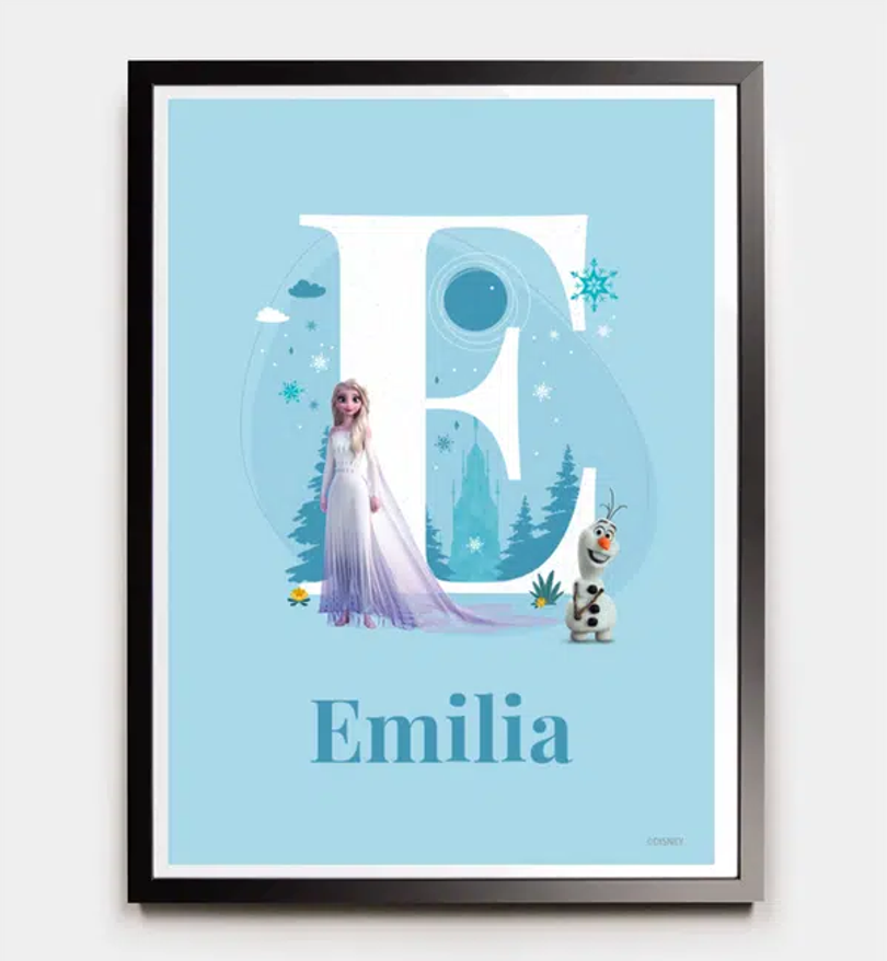 Frozen · Buchstabe E mit Namen