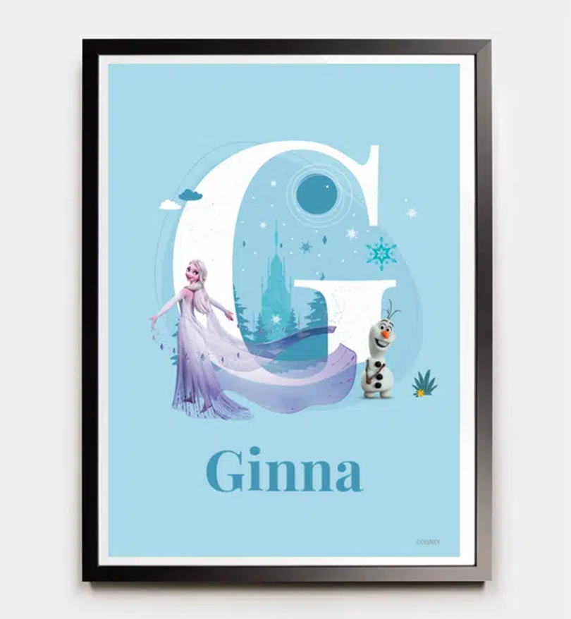 Frozen · Buchstabe G mit Namen
