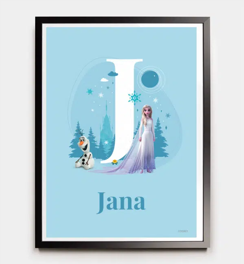 Frozen · Buchstabe J mit Namen