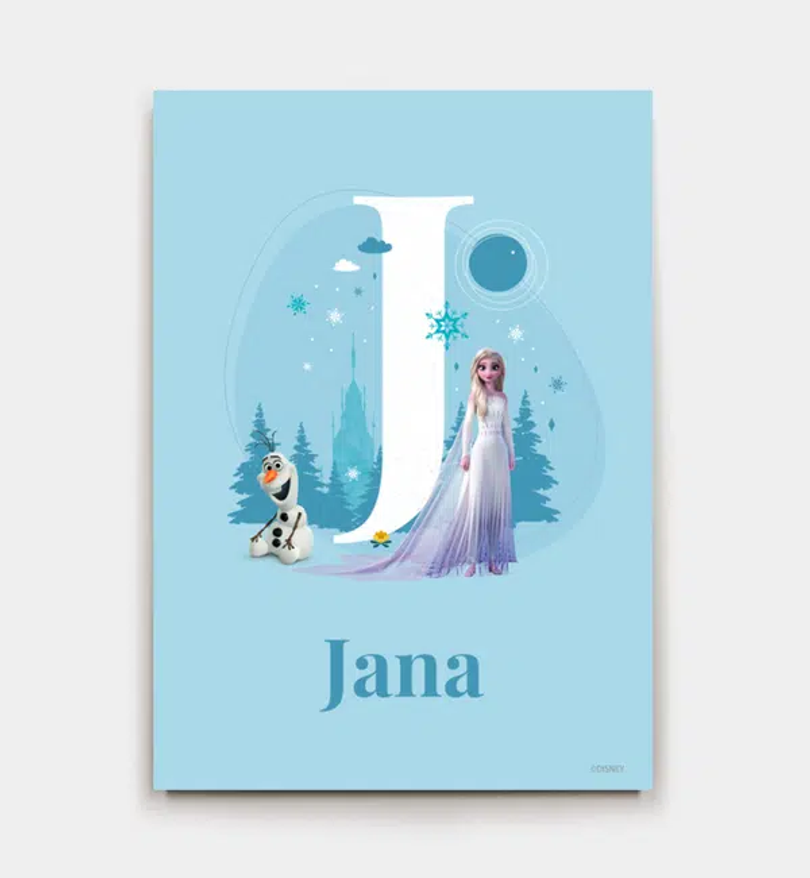 Frozen · Buchstabe J mit Namen