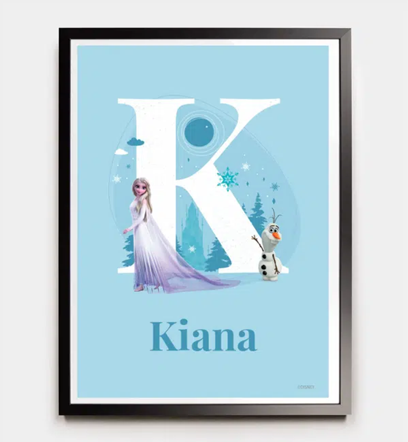 Frozen · Buchstabe K mit Namen