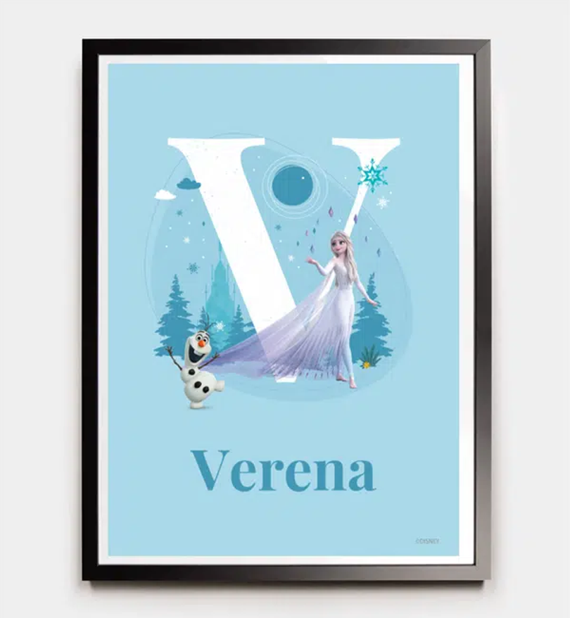Frozen · Buchstabe V mit Namen