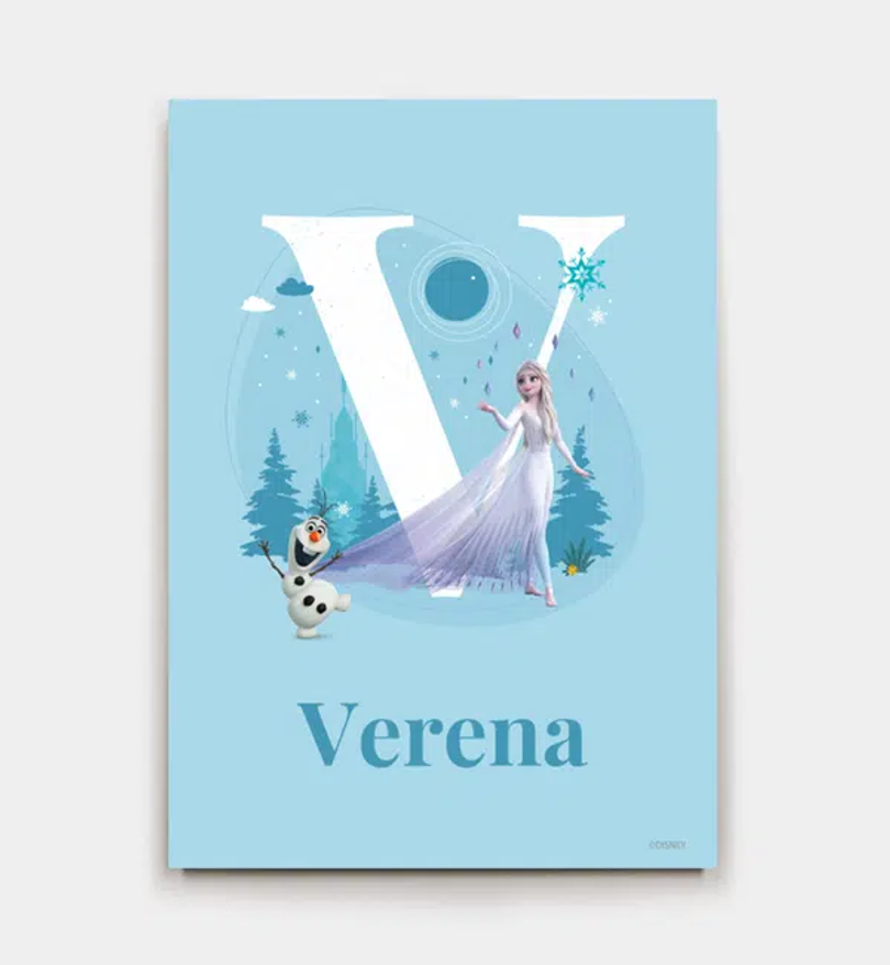 Frozen · Buchstabe V mit Namen