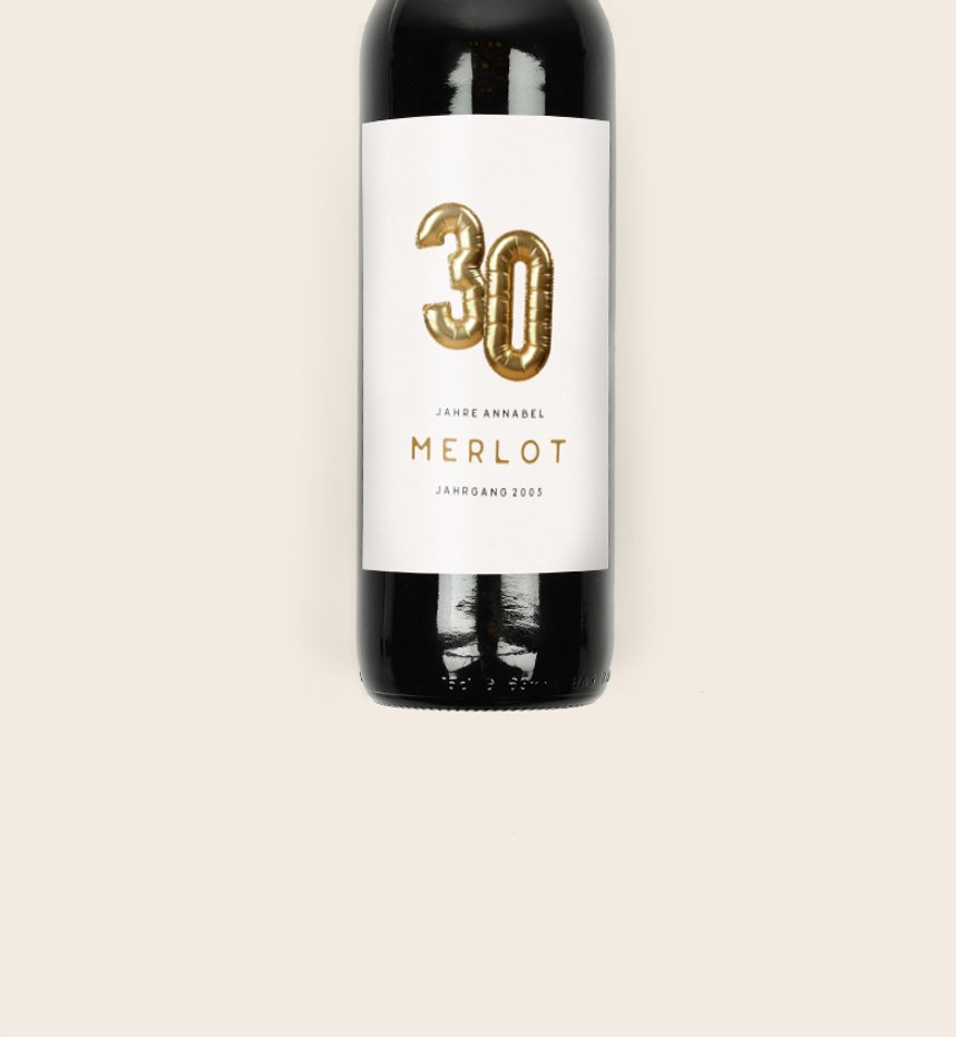 Flaschenetiketten zum Geburtstag