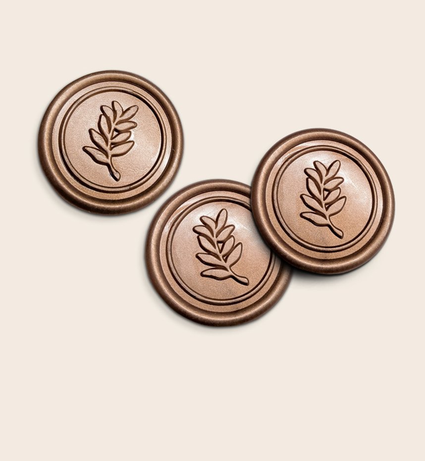 Siegel selbstklebend · Bronze