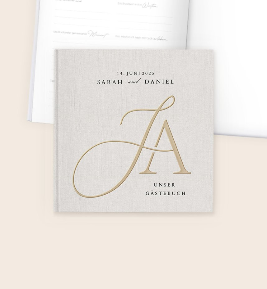 Leinengästebücher zur Hochzeit