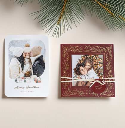 Weihnachtspostkarten gestalten